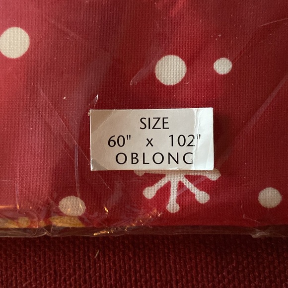 Bardwil Seasons "Snow Flurries" Cotton/Polyester Oblong 60" x 102" NWT - Picture 2 of 7